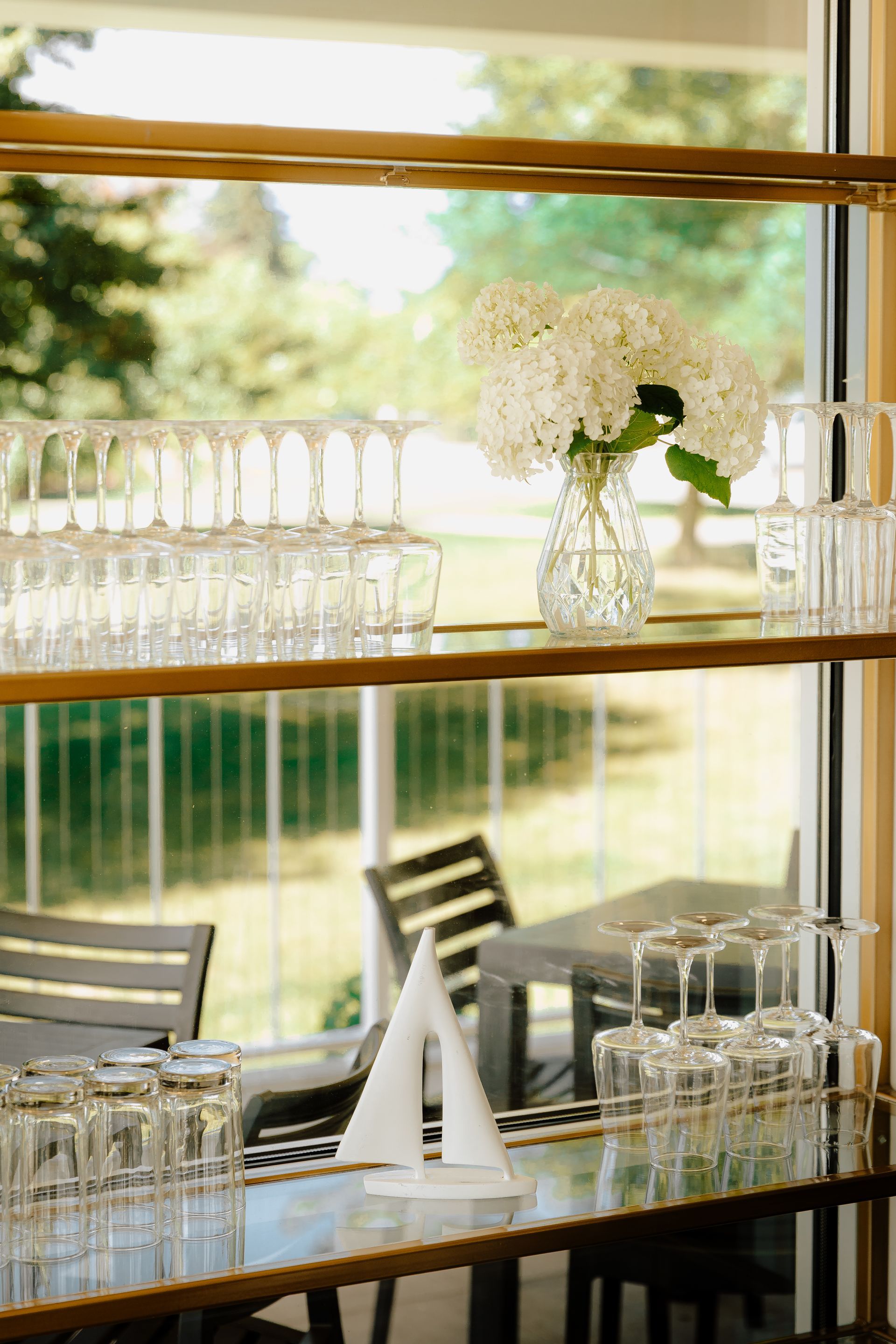 The Noble Club with tables and chairs.