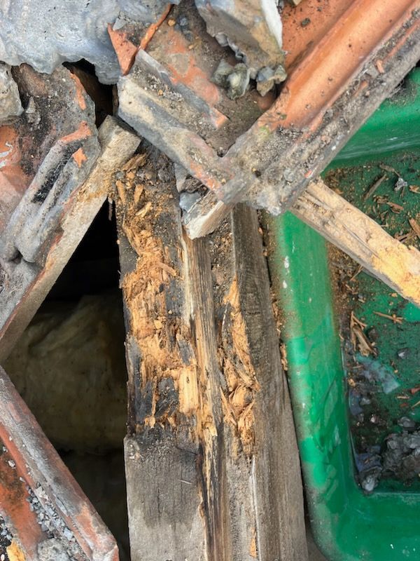 Charpente en mauvais état