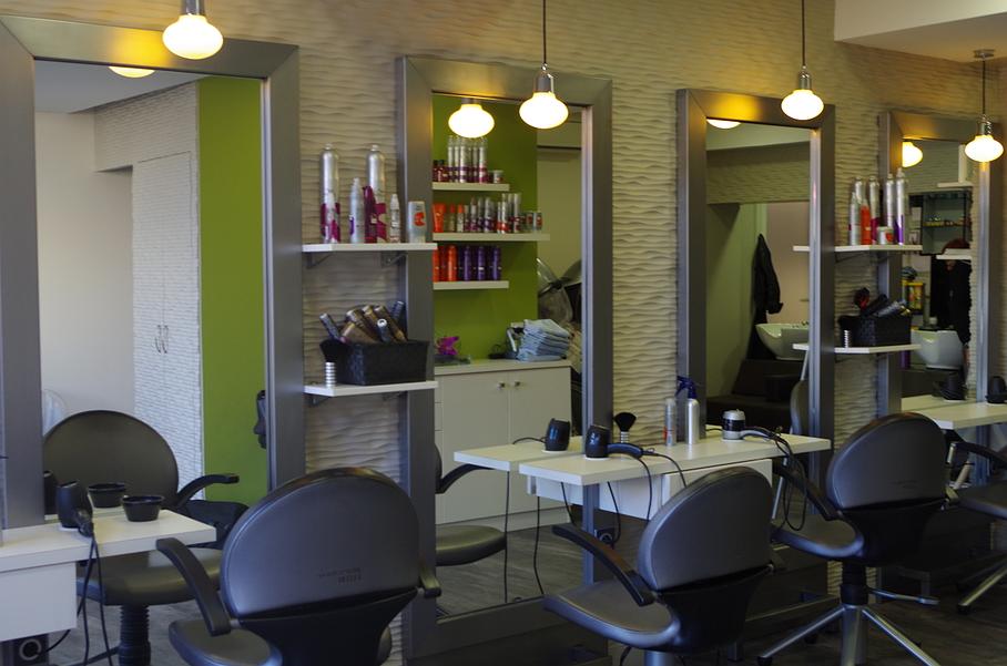 Salon de coiffure après