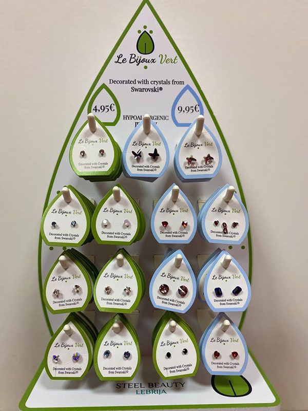 Σκουλαρίκια bijoux vert