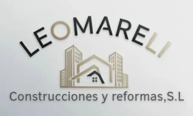 Logo de LEOMARELI; texto &ldquo;Construcciones y reformas, S.L.&rdquo;