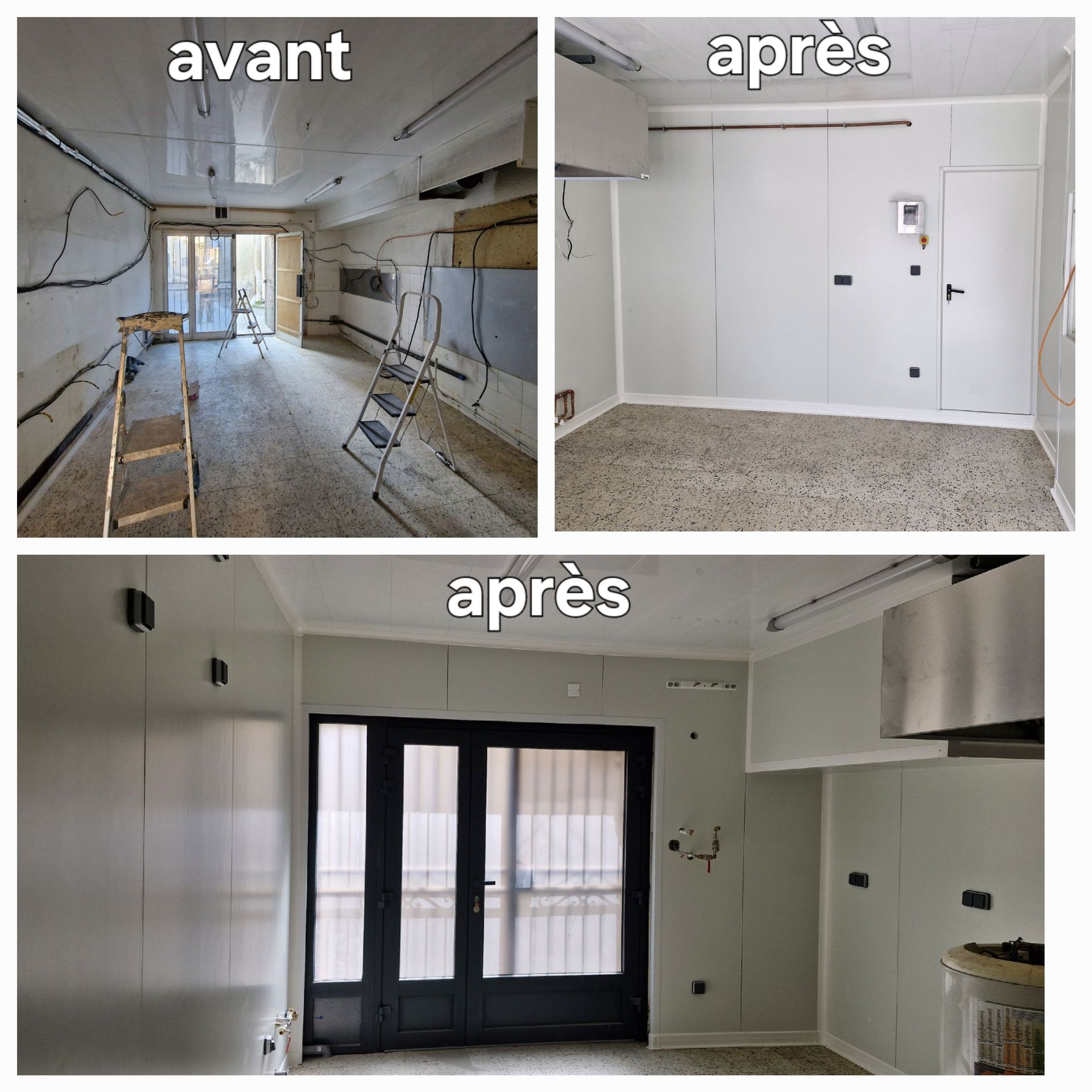Différentes étapes de la rénovation d'une cuisine