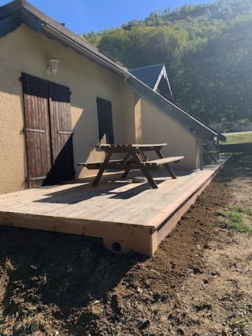 Terrasse en bois terminée