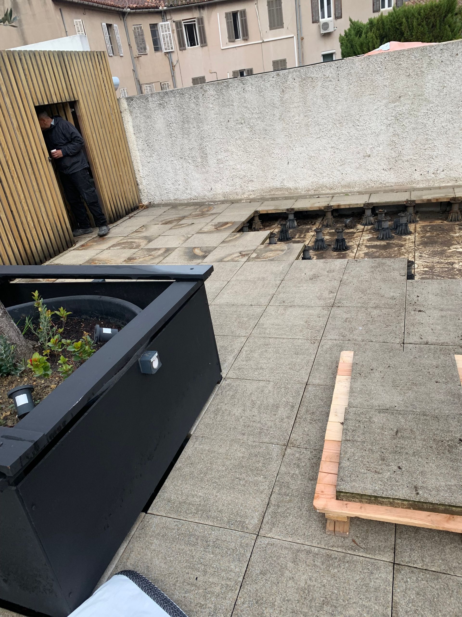 Création d'une terrasse sur un toit