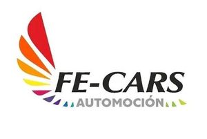 Logotipo de FE-CARS Automoci&oacute;n con un colorido dise&ntilde;o de abanico en rojo, naranja, amarillo, morado y verde.