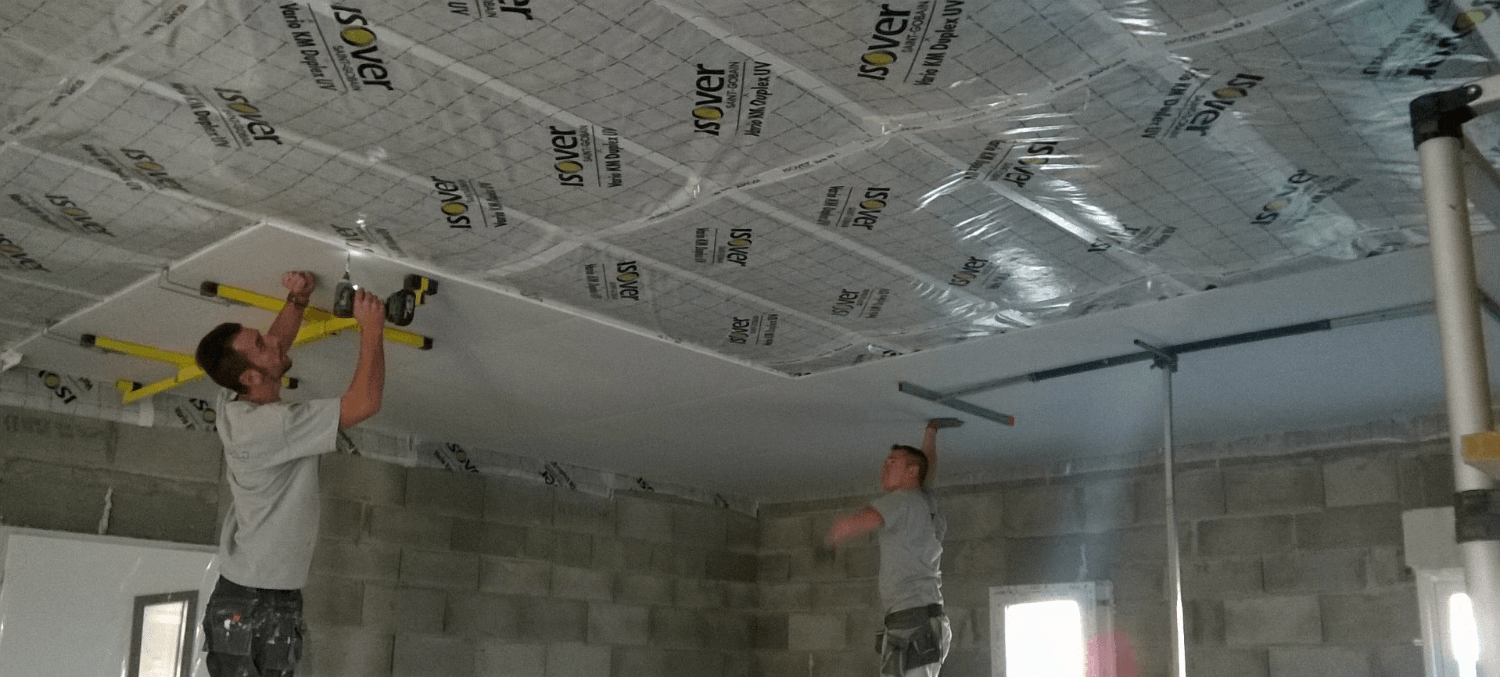 Isolation de plafond et faux plafond