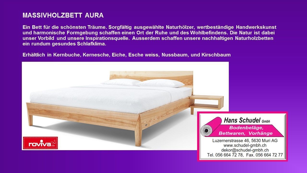 Massivholzbett Aura - Hans Schudel GmbH