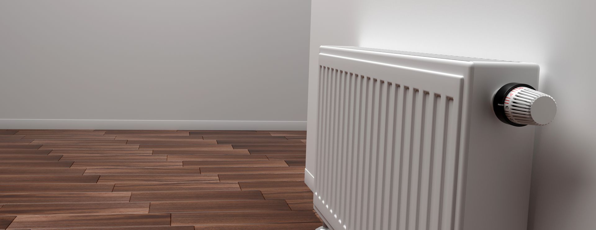 Photo d'un radiateur blanc