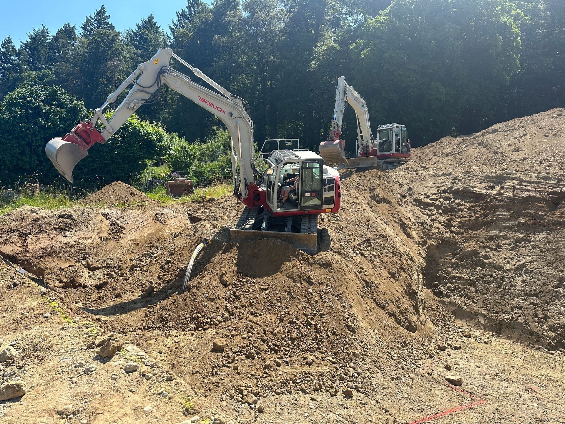 Bagger für Grabarbeiten