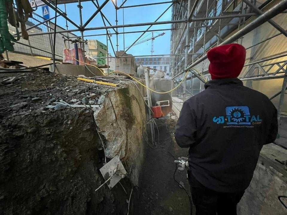 Arbeiten in einer Baugrube