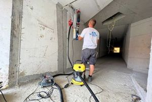 Beton wird aufgebohrt