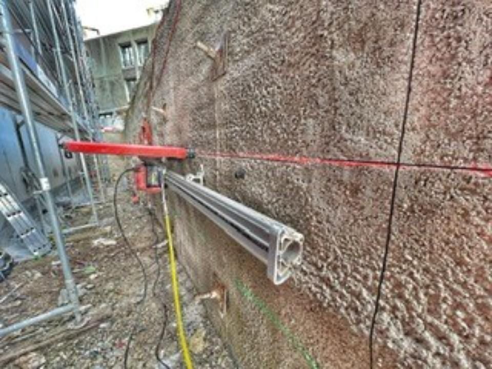 Abmessungen in einer Baugrube