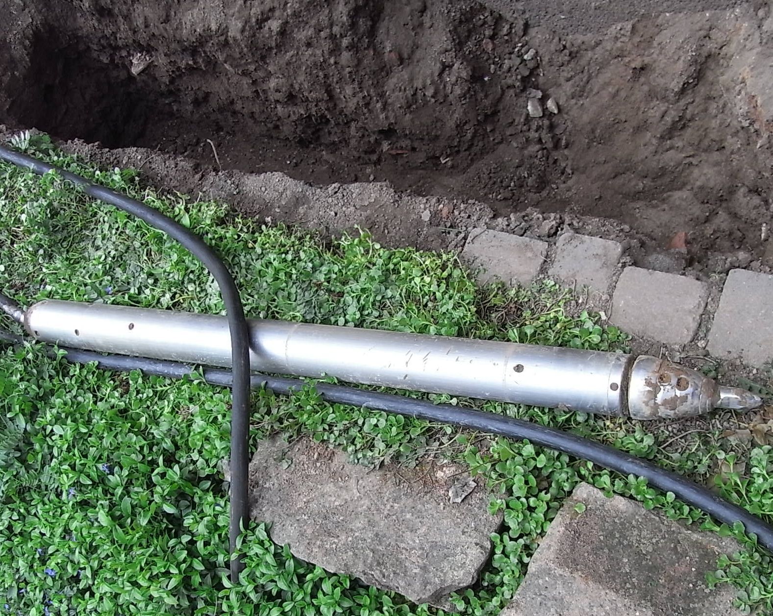 Erdrakete auf dem Boden