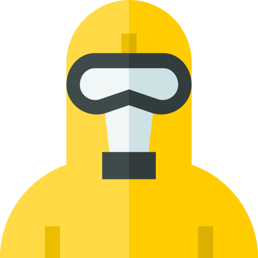 Une personne en combinaison jaune