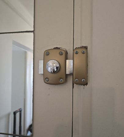 Serrure vue de l'intérieur
