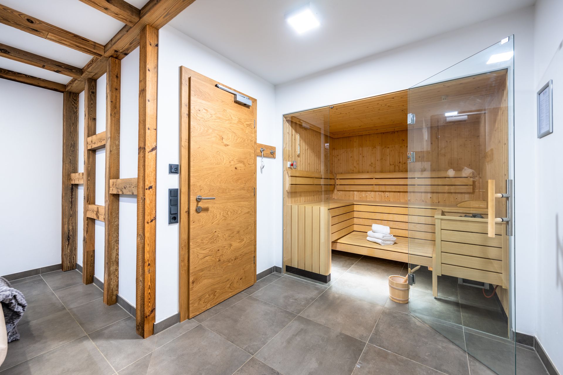 Sauna in einer Unterkunft in Turrach