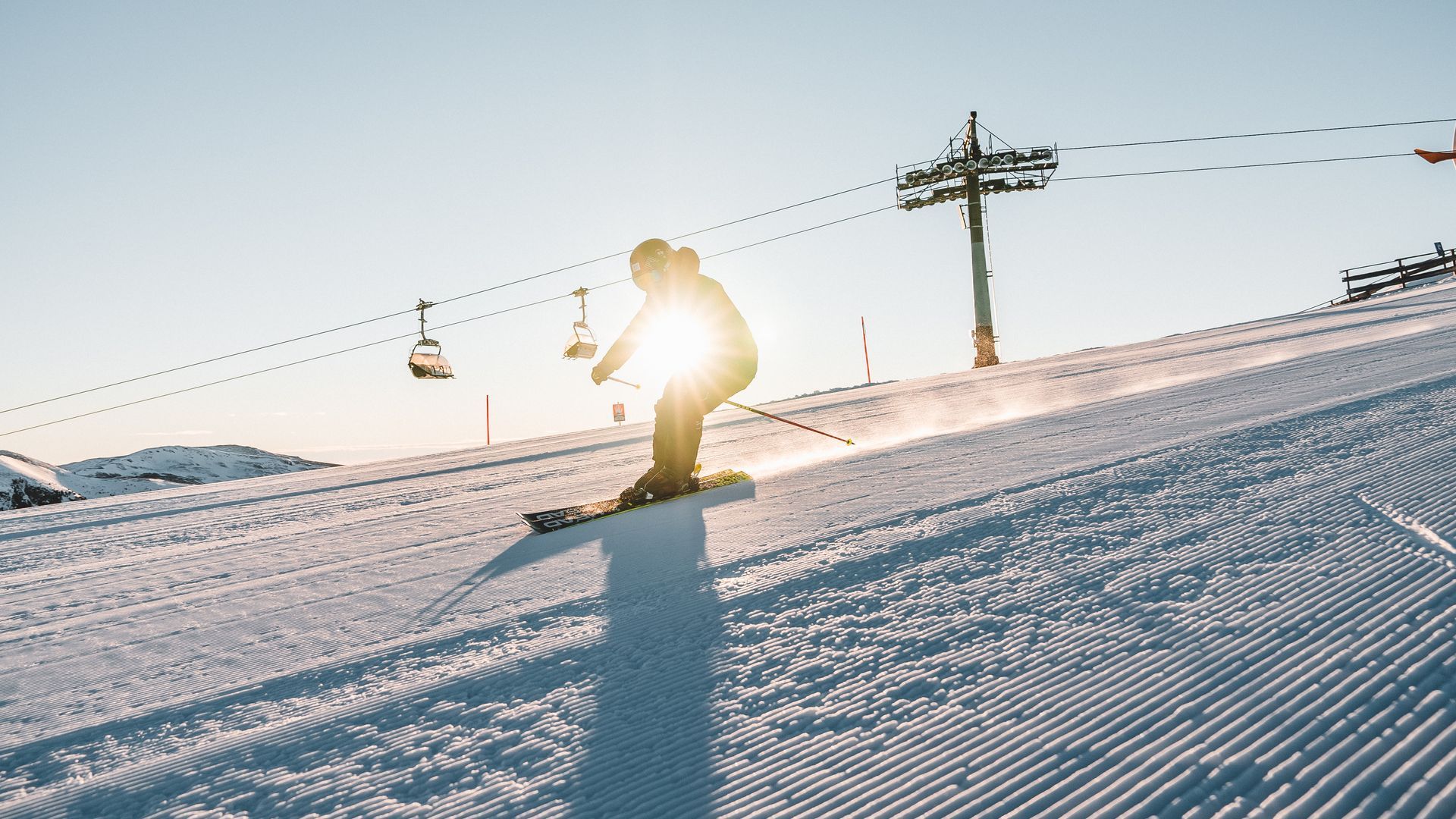 Skifahrer vor Lift Turracher Höhe