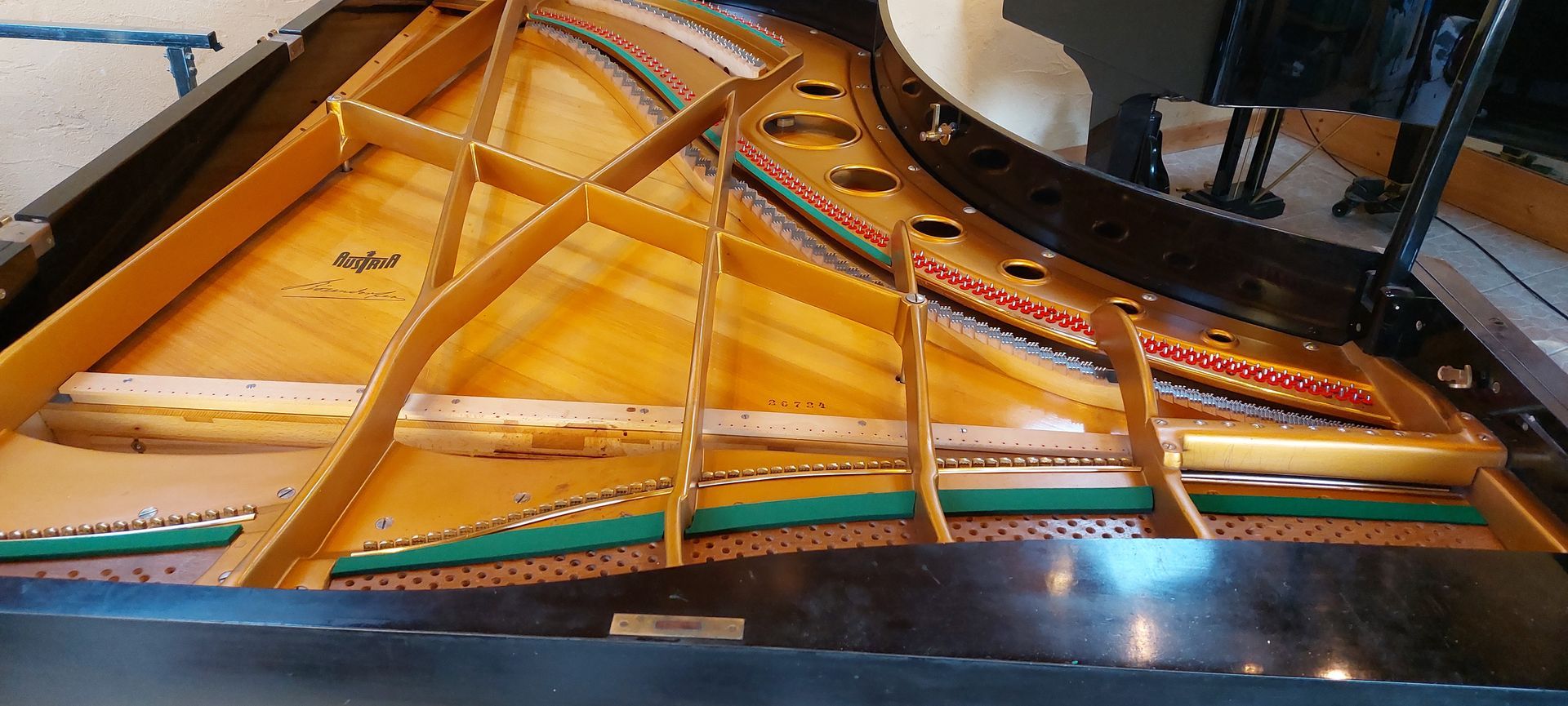 Piano en cours d'entretien