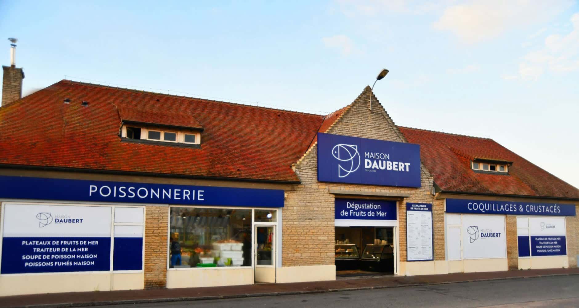 La devanture de la poissonnerie Maison Daubert