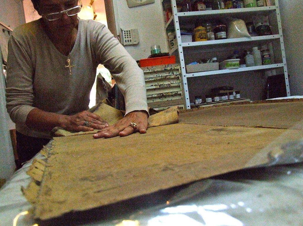 Enlèvement d'un ancien rentoillage