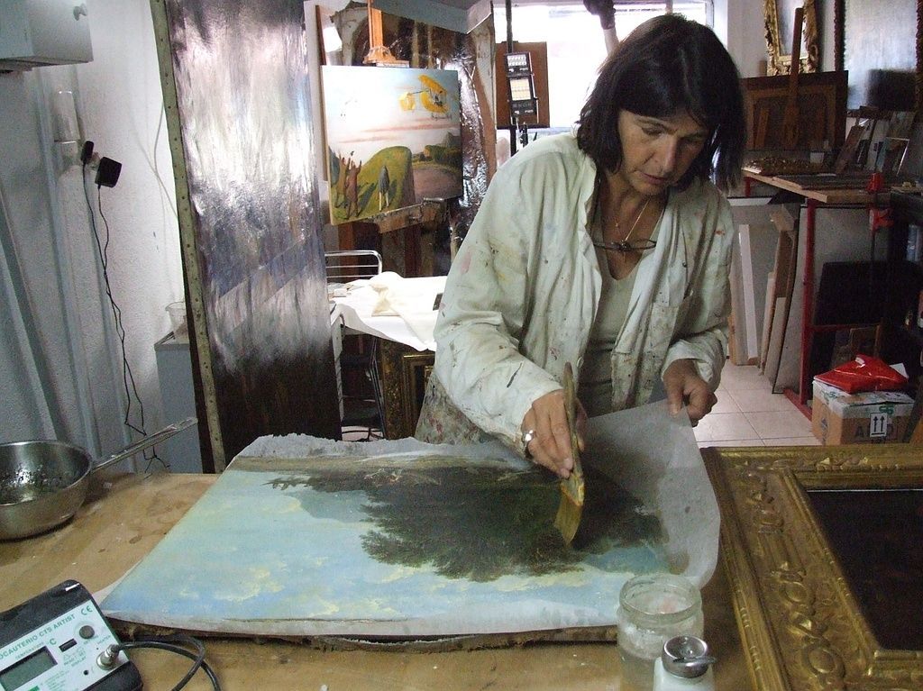 Facing avant la dépose du tableau