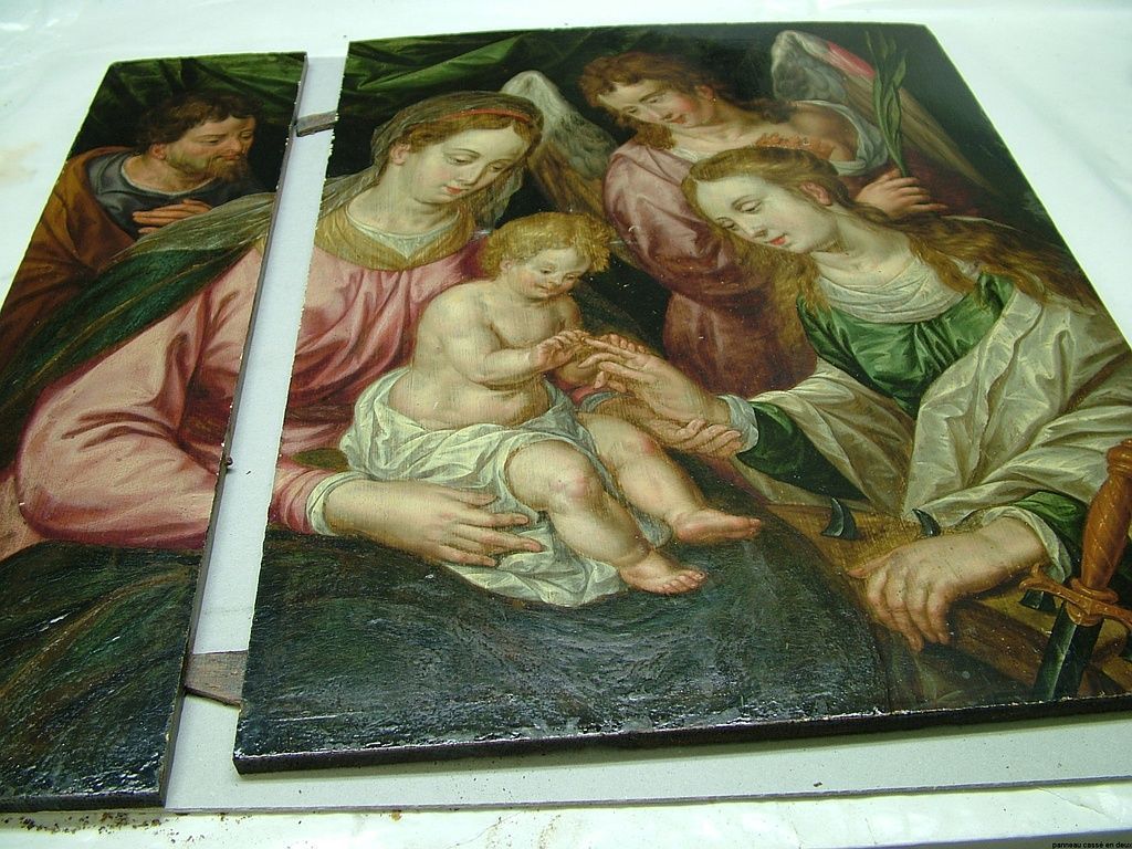 Panneau bois en 2 parties