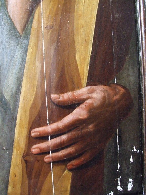 COXIE XVIè détail d'un début de retouchess