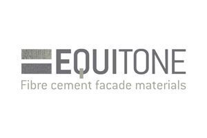 Das Equtone-Logo steht für ein Unternehmen, das Fassadenmaterialien aus Faserzement herstellt.