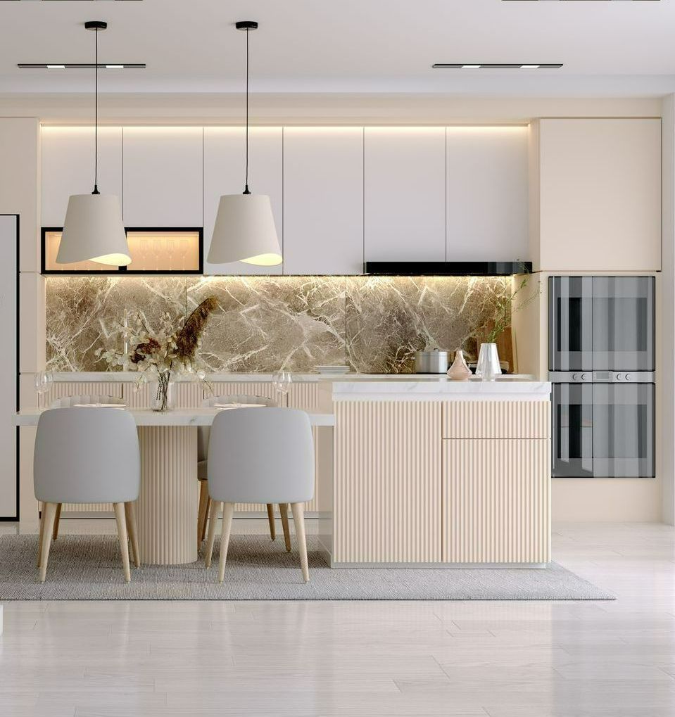 Une cuisine dans des tons beiges