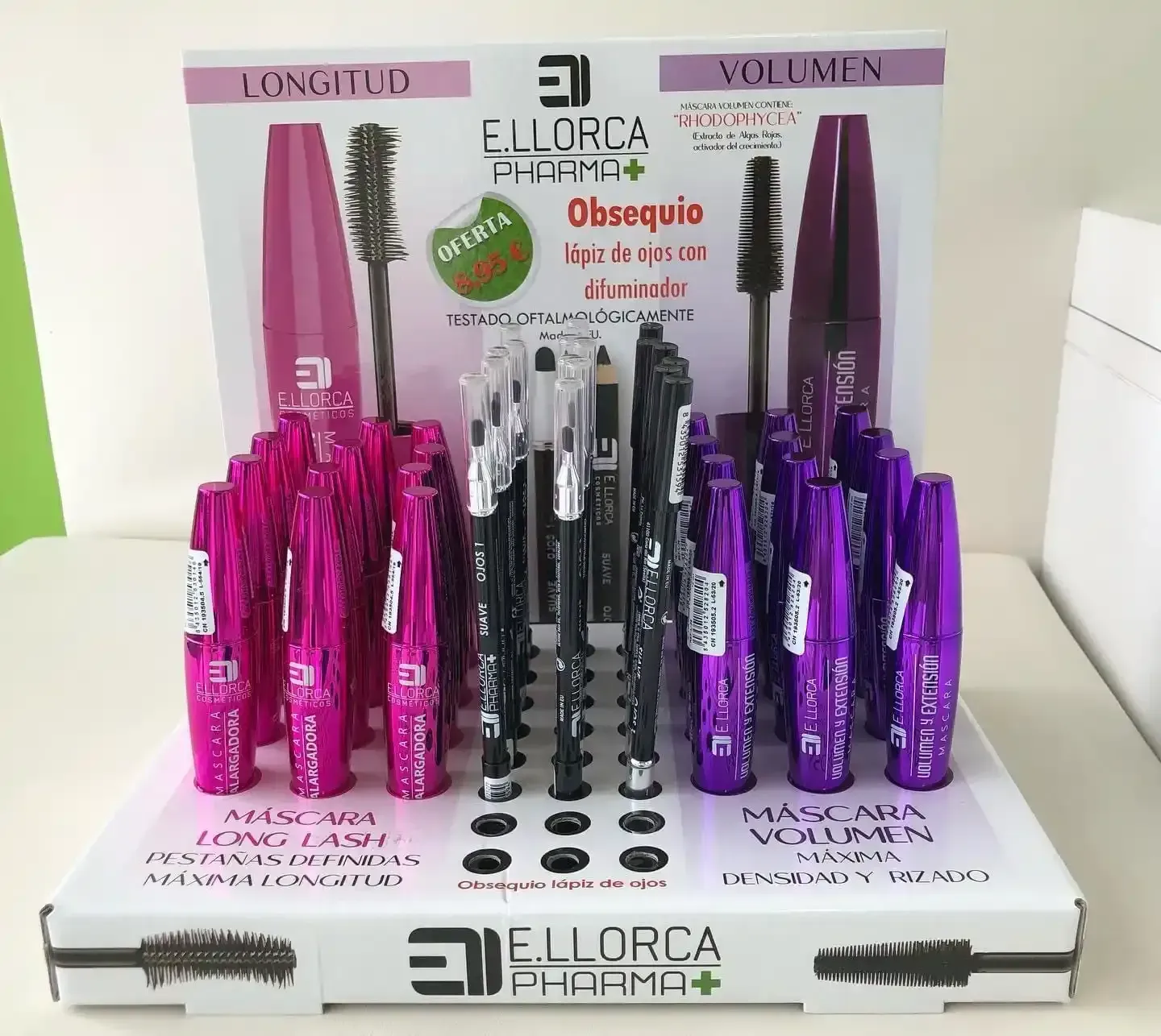 Una muestra de rímel de Ellorca Pharma