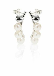 Boucle d'oreilles Lunae en acier, perles et cristaux 89€ à Aÿ