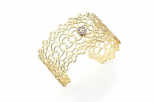 Bracelet Kaleido en acier, diamants, plaqué or, cristaux 99€ à Aÿ