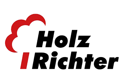 Ein schwarz-rotes Logo für Holz Richter