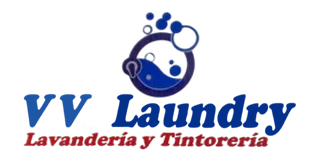 logo V V lavandería lavandería y tintorería
