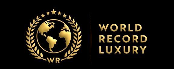 Logotipo de Guinness World Records: círculo azul y blanco con texto, estrella dorada y columnas.