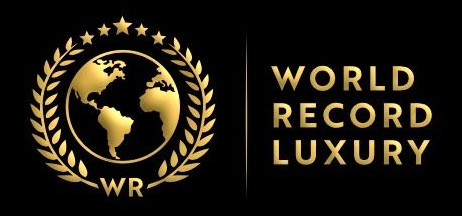 Logotipo de Guinness World Records: círculo azul y blanco con texto, estrella dorada y columnas.