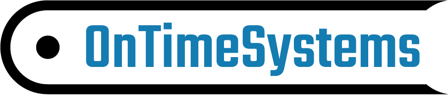 Auf weißem Hintergrund ist ein Logo für ontimesystems zu sehen
