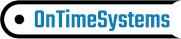 Auf weißem Hintergrund ist ein Logo für ontimesystems zu sehen