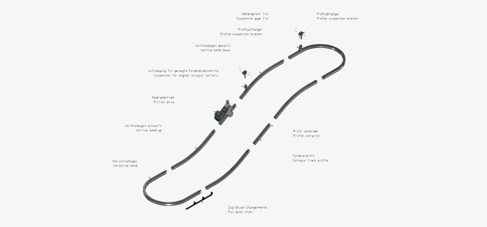 A black and white drawing of a race track on a white background.