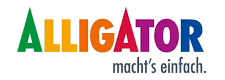 A colorful logo for alligator macht 's einfach