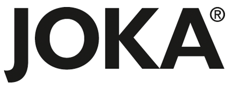 Ein schwarz-weißes Logo für ein Unternehmen namens Joka