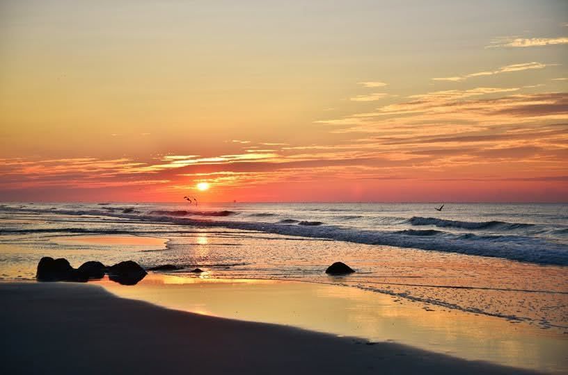 Folly Beach at sunset