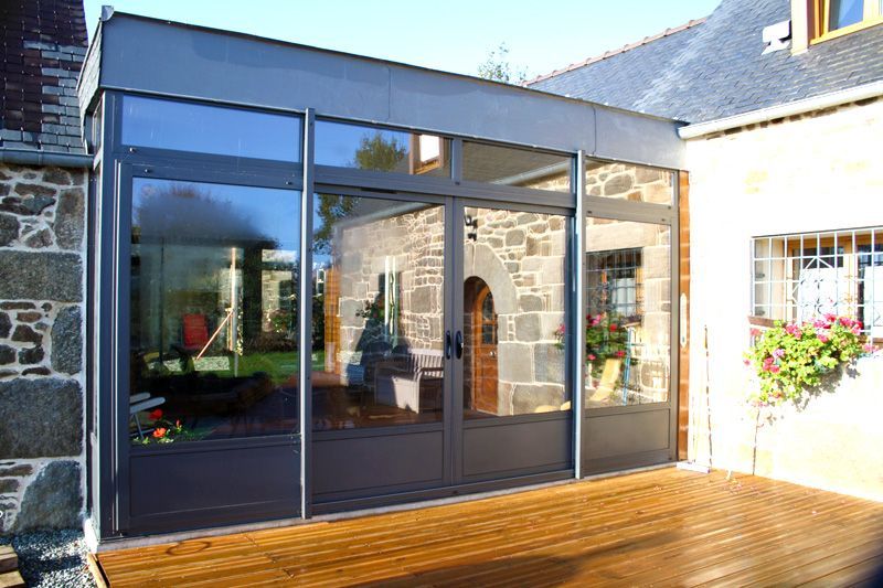 Véranda contemporaine extension de maions