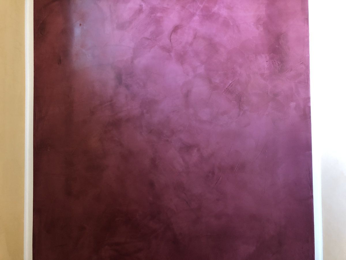 Kreative Wandgestaltung Malermeister Falkensee - weinrote Struktur