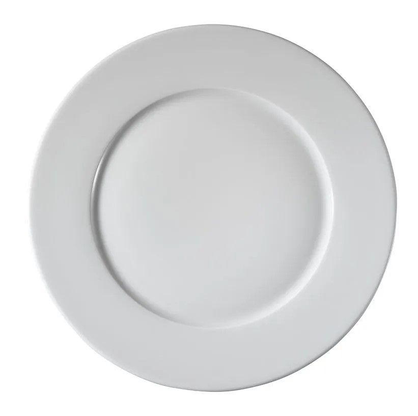 Une assiette toute blanche de 30 cm, parfaite pour un dressage raffiné lors de vos événements, mariages, banquets ou réceptions.