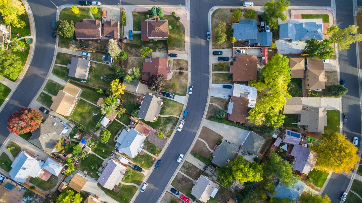 Résidence vue d'un drone