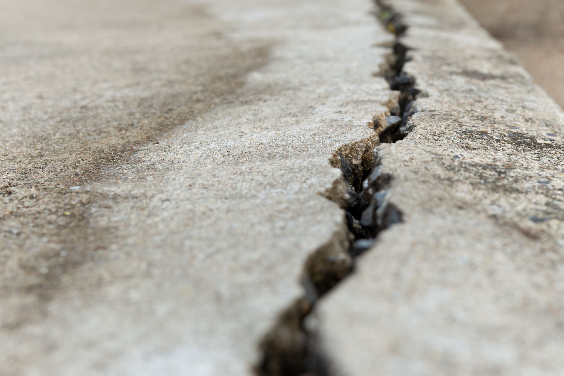 Fissure dans béton