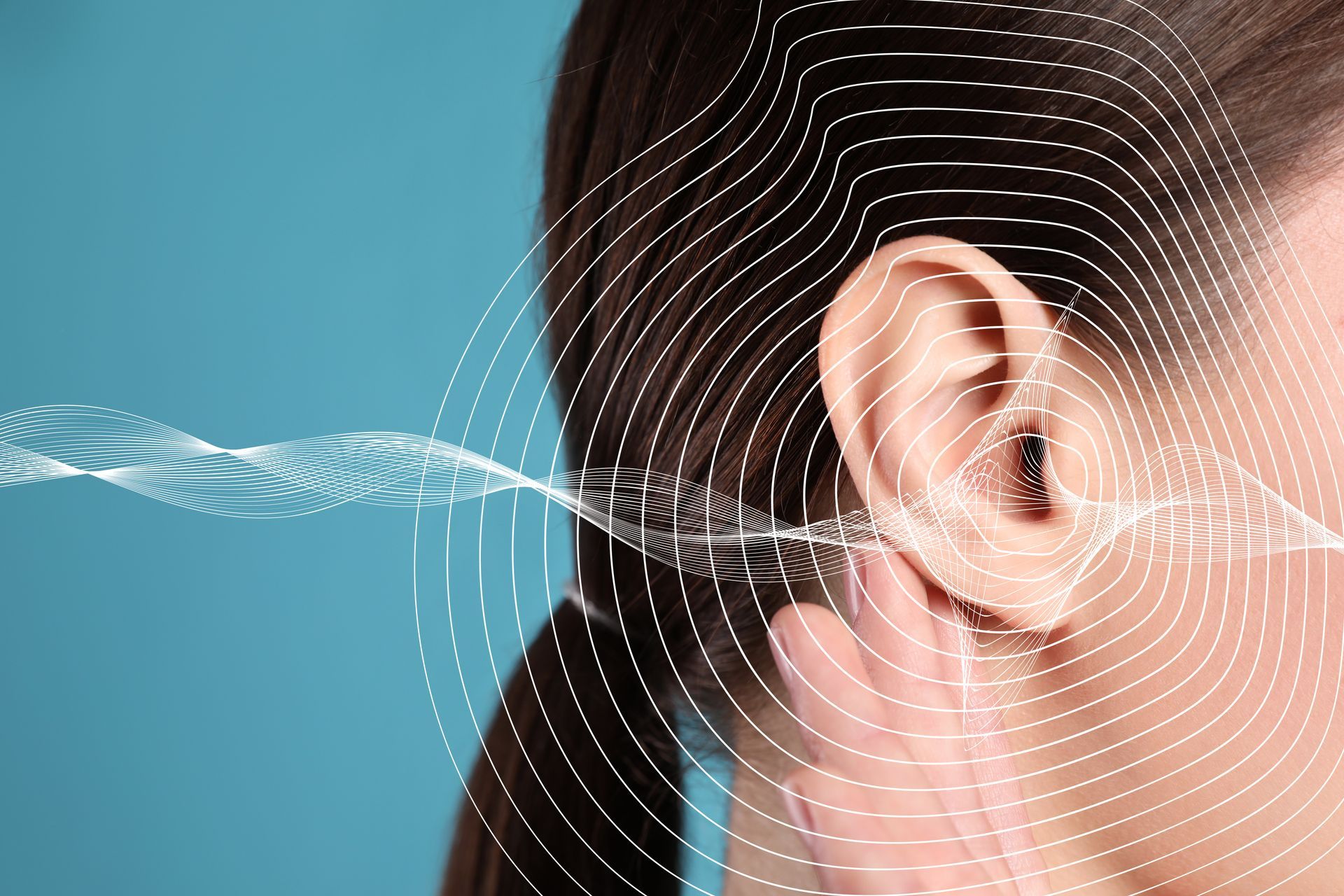 Oreille avec ondes
