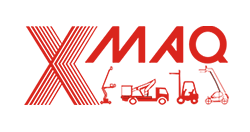 Un logotipo rojo y blanco para una empresa llamada xmaq
