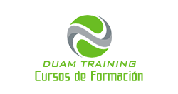 Un logotipo para los cursos de formación de Duam Training.